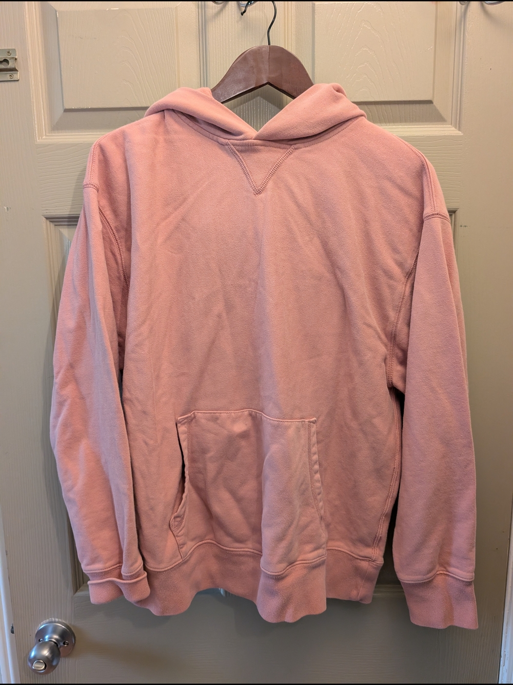 Pink Hooded Pullover Sweatshirt